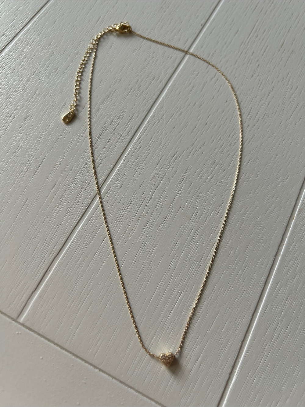 Delicate Gold Heart Pendant Necklace - Women's Jewelry